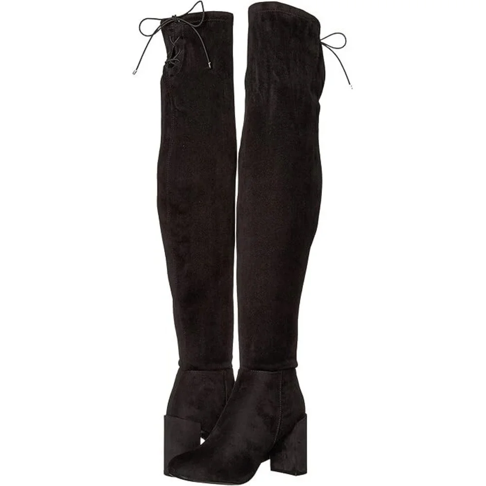 Chinese Laundry‎ King Suede Black Over The Knee Boots Women's Size 7 NEW